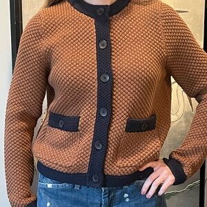 Boden Brown and Black Button-Up Cardigan